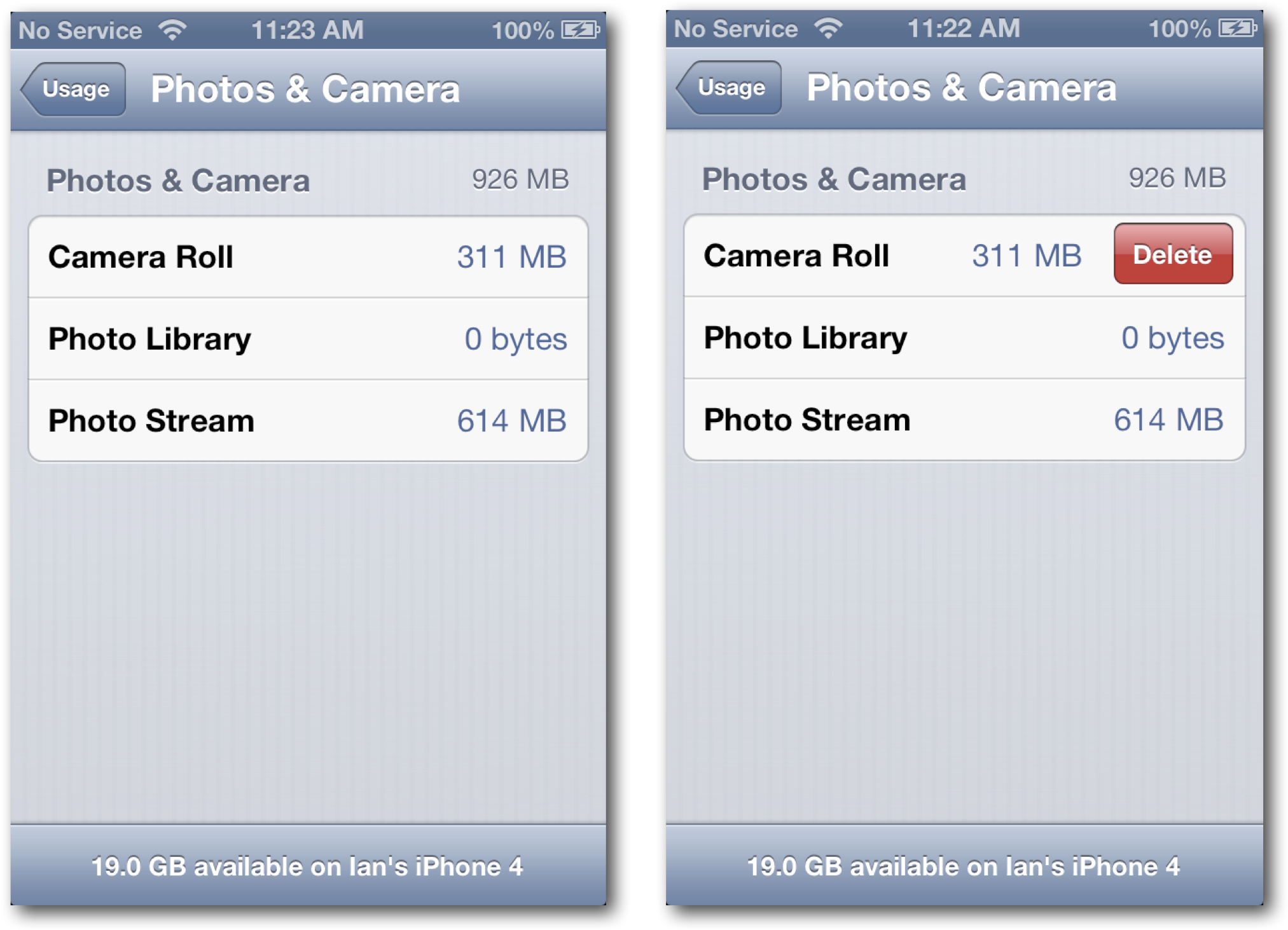 How to delete all photos from iphone at once